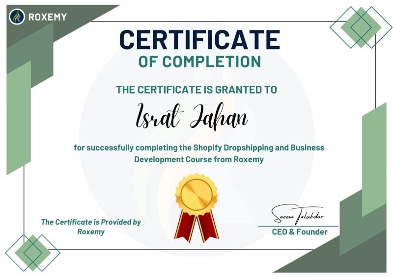 Certificates of Israt Jahan (RX-0012)_